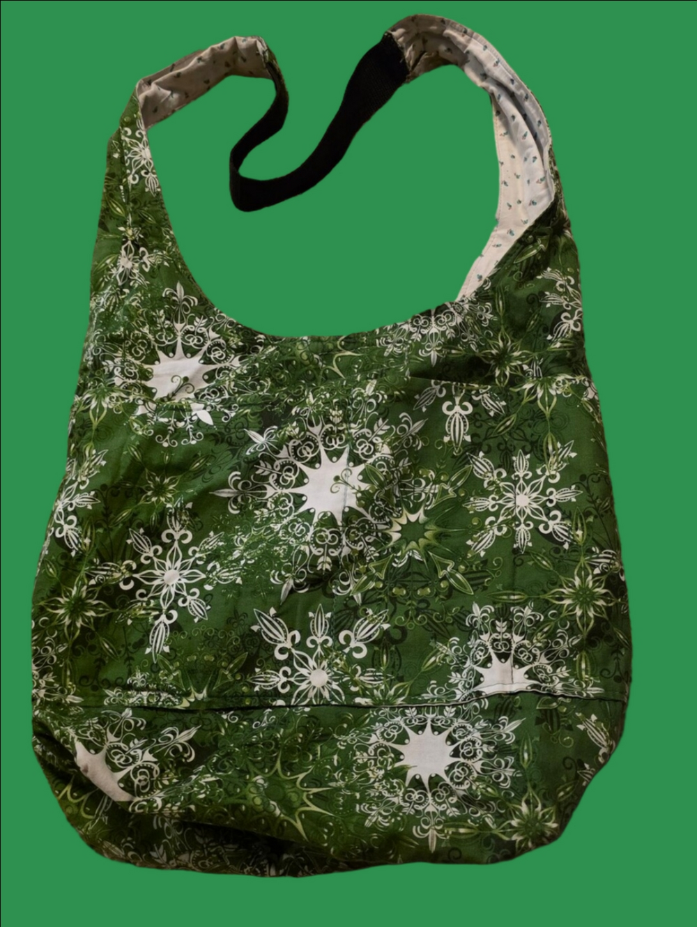 4/$25 Deal! Green Printed Hobo Shoulder Bag